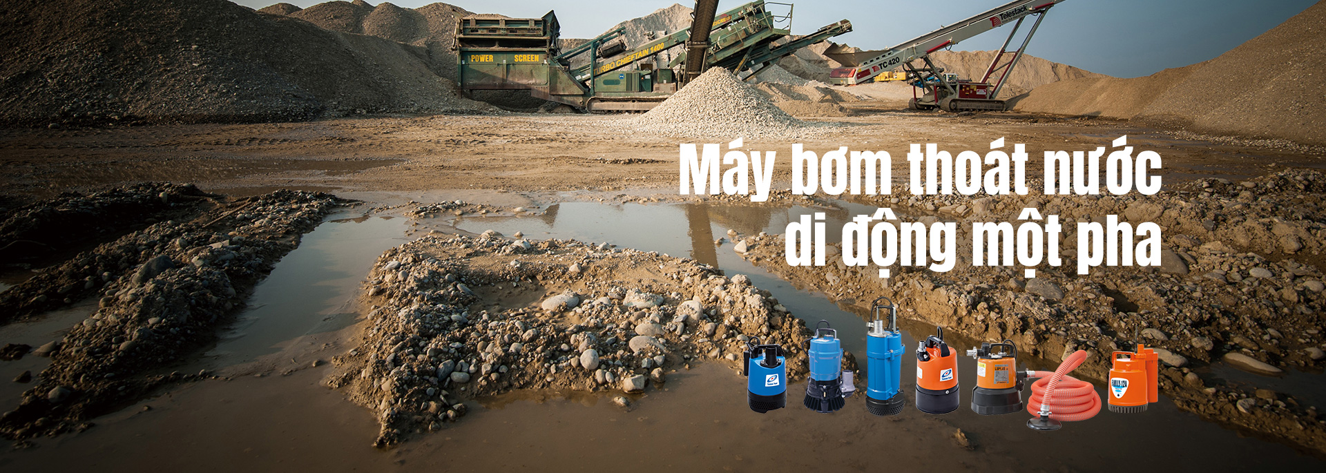 Máy bơm thoát nước di động một pha